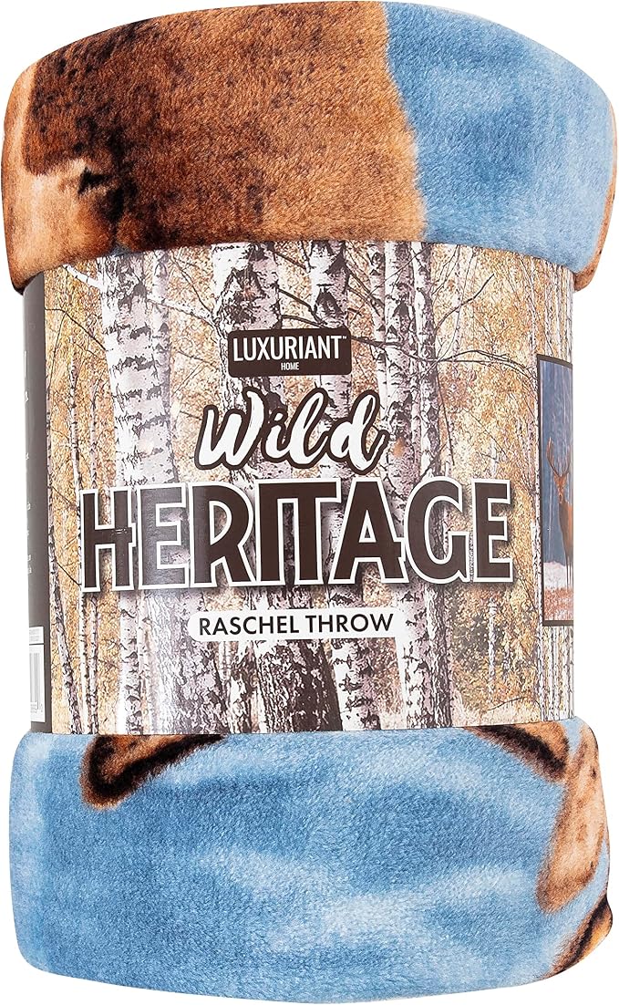 NORTHWEST Cold Snap Oversized Raschel Throw Blanket, 60" x 80" (Pack of 2)