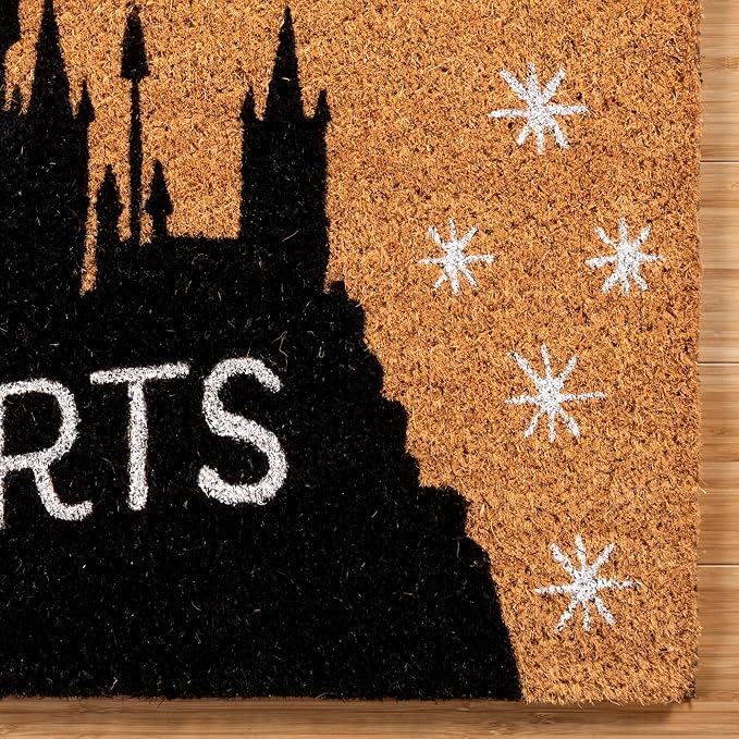 Gertmenian Harry Potter Coir Doormat - 2x3 Welcome Mat (2-Pack), Ideal for High Traffic Areas in Front Door, Garage, Entryway - Paramount Hogwarts/Witches, 80027