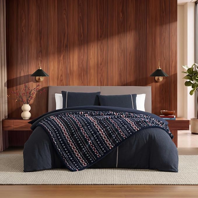 Tommy Hilfiger - Reversible Sherpa Throw Blanket, Cozy Soft Blanket