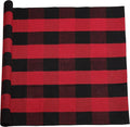 uxcell Buffalo Check Rug,Plaid Outdoor Rug,Layered Door Mat,Cotton Gingham Rugs,Floor Mat for Front Porch/Runner/Bedroom/Kitchen/Farmhouse 59"x35" Red & Black