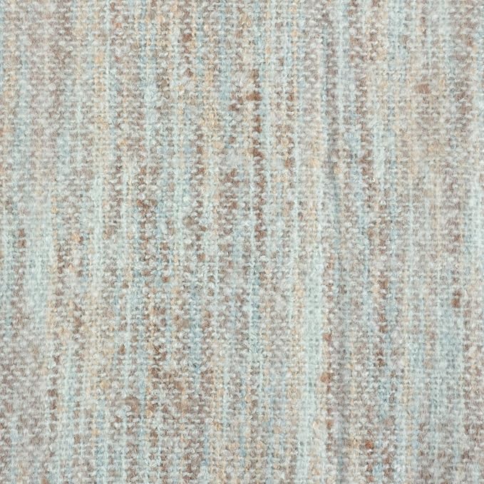 SARO LIFESTYLE Faux Mohair Fringe Throw Blanket – Lightweight Reversible Acrylic Throw for Cozy Layering, Couch & Bed Styling, Aqua, 50"x60"