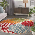 Nourison Home Aloha Indoor/Outdoor Green 10' x Area Rug (10 Round)