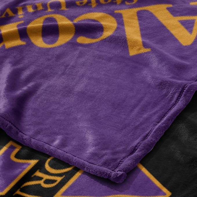 Northwest NCAA Silk Touch Throw Blanket, Ultra Soft Plush Polyester, Lightweight Warm Decorative Fan Gift, 46 x 60 in