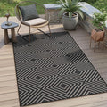 Tribesigns Modern Easy Jute 3x5 Washable Outdoor Patio Porch Area Rug,Black | Machine Washable, Non-Slip with 4 Rug Tape, Ultra-Thin Low Pile, for Farmhouse Indoor Kitchen Entryway Deck RV Balcony