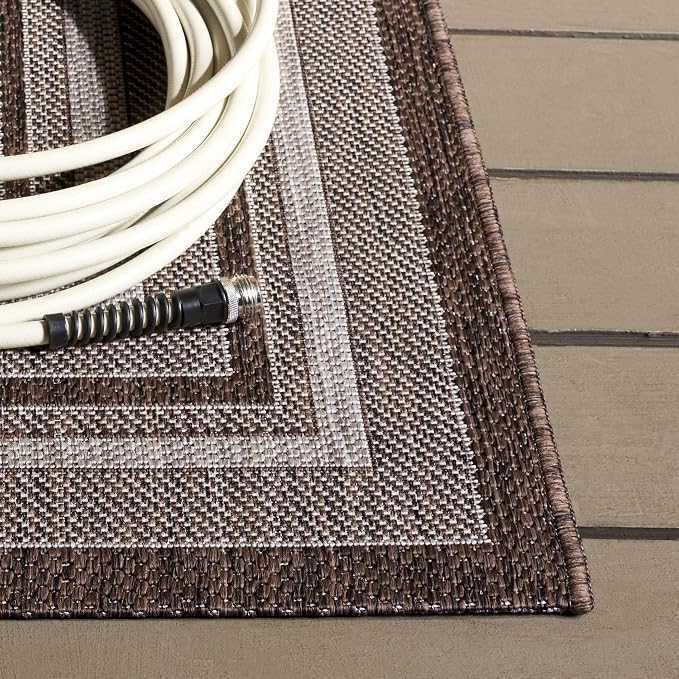 SAFAVIEH Courtyard Area Rug 8x10, Large Grey & Brown CY8475-36312