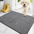 PURRUGS Dirt Trapping Door Mat 20" x 31.5", Non-Slip Machine Washable Entry Rug, Entrance Mat, Indoor Front Door Mat, Super Absorbent Entryway Rug for Muddy Shoes & Paws, Heathered Grey