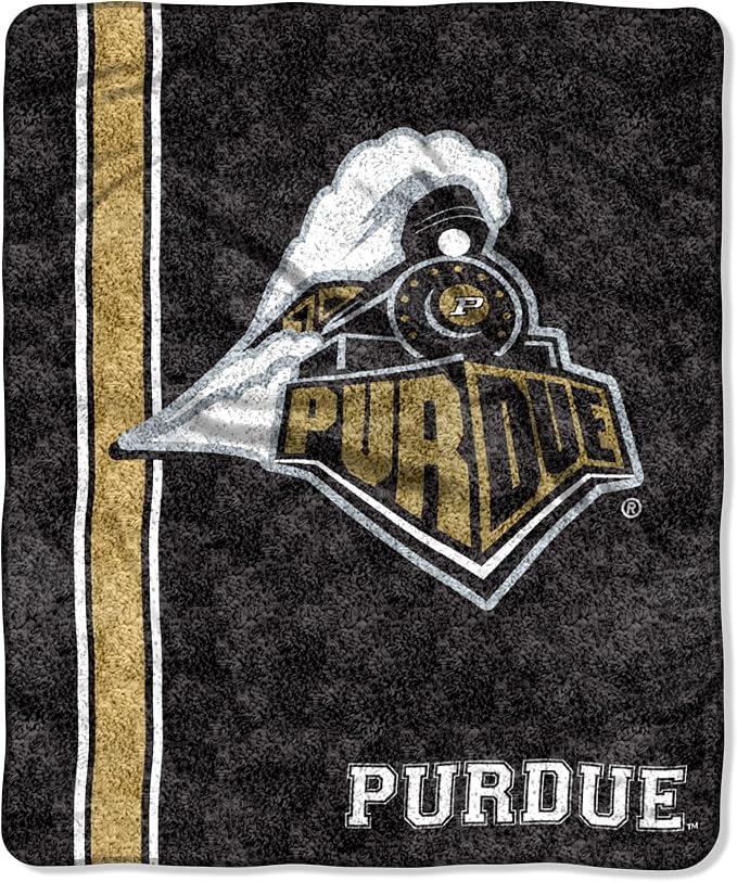 Officially Licensed NCAA Jersey Sherpa on Sherpa Throw Blanket, 50" x 60", Multi Color