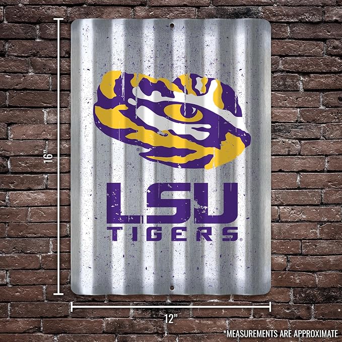 Rico Industries NCAA 12" X 16" Tin Metal Roof Sign