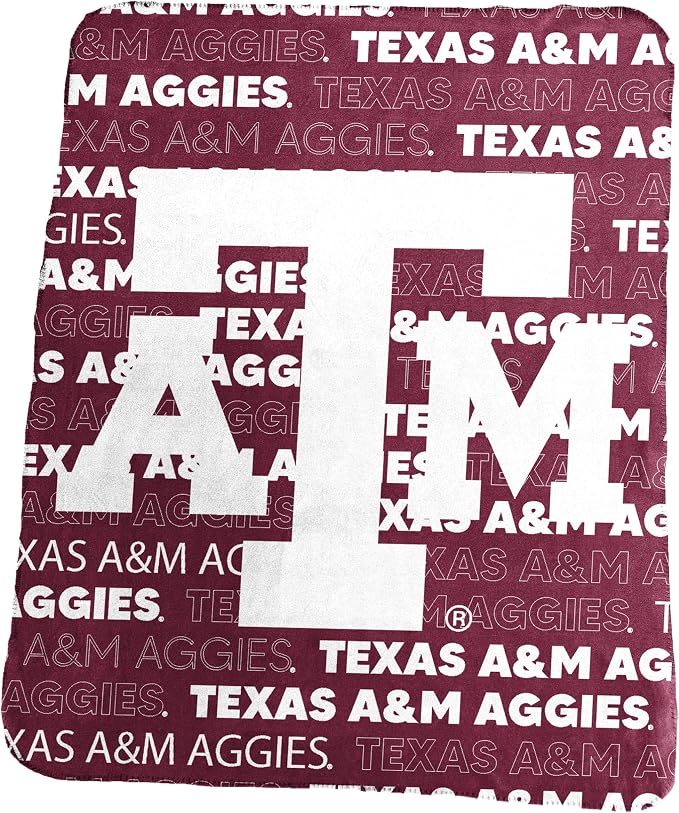 Logo Brands NCAA Classic Fleece Throw Blanket -50” x 60” Ultra-Soft Game Day Blanket with Bold Team Colors & Logo – Cozy College Team Bedding for Fans & Alumni