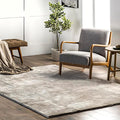 nuLOOM Loni Beige Solid Washable Area Rug, 6' x 9'