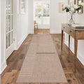 Non-Slip Jute Rug for Entryway: 2.5x8 Outdoor Mat - Beige Woven | Safe Walking for Family All Day and Help with Cutting Slip Falls by 70%