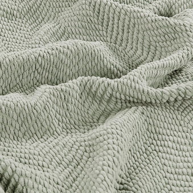 Home Soft Things Silver Throw Blanket Knitted Tweed Throw 50'' x 60'', Silver, Super Soft Cozy Warm Comfortable Breathable Throw for Living Room Chair Couch Bed Sofa Bedroom Home Décor