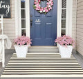 Washable Proch Rug 2.3'X3.6',Beige and Black Entryway Rug Cotton Woven Bathroom Rugs Front Porch Decor for Bedroom/Home Entrance/Front Porch