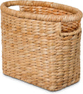 BIRDROCK HOME Sea Grass Storage Basket with Handles - Woven Sea Grass Decorative Rectangle Organizer Bin for Living Room, Bathroom, Home Decor - Suitable for Magazine, Book, Newspaper - Natural