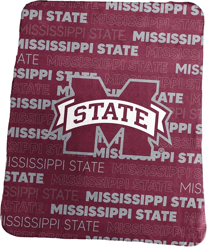 Logo Brands NCAA Classic Fleece Throw Blanket -50” x 60” Ultra-Soft Game Day Blanket with Bold Team Colors & Logo – Cozy College Team Bedding for Fans & Alumni