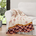 Jessica Simpson Plush 50"X70" Throw Blanket - Celeste Burgundy/Red - Luxurious Plush Blanket for Ultimate Comfort and Cozy Warmth