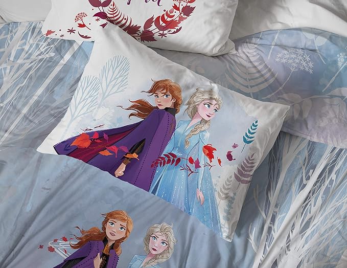 Jay Franco Kids Sheet Set with Fitted, Flat Sheets & Pillow Cover - Ultra-Soft Bedding with Pillowcase for Room Decor, Multi - Frozen, 4 Piece Full