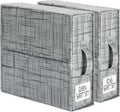 SUOCO SheetCube Bed Sheet Organizers and Storage 2 Pack, Foldable Linen Closet Organizer, Bedding Folder Storage Box Container for Blanket, Duvet Cover Set, Bed Sheet Set - Pattern Grey