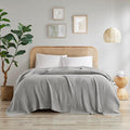 INK+IVY Bree Knit All Season Blanket Lightweight for Summer, Twin, Grey | Ultra Soft, Acrylic, Breathable Fabric for Bed or Couch, OEKO-TEX Certified