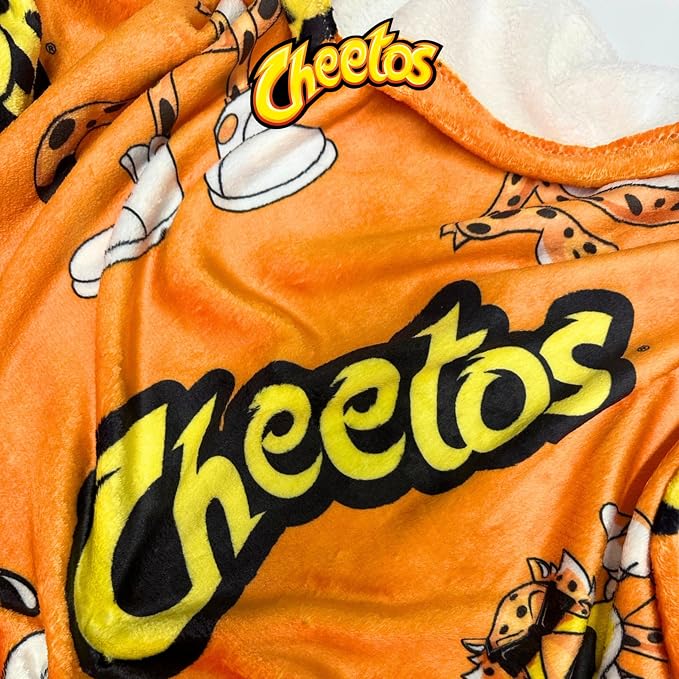 Cheetos Chester Cheetah Fluffy Throw 46 in x 60 in – Soft Plush Lightweight Blanket for Couch, Bed & Travel, (Officially Licensed Product) by Franco