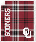 NCAA Oklahoma Sooners Playmaker Plaid Ultra Cozy Sherpa Throw