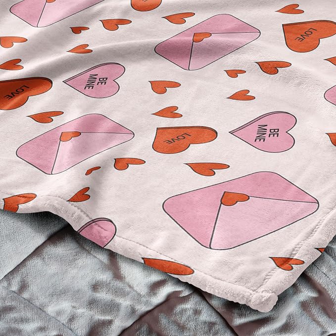 NORTHWEST Valentine's Day, Send My Love, Silk Touch Throw Blanket 50 x 60 Inches