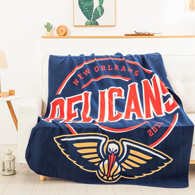 Northwest NBA New Orleans Pelicans Unisex-Adult Fleece Throw Blanket, 50" x 60", Campaign