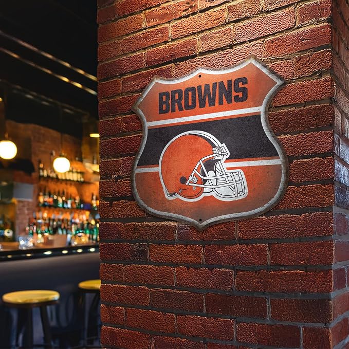 Rico Industries NFL Football San Francisco 49ers Rustic 11.5" Metal Route Sign