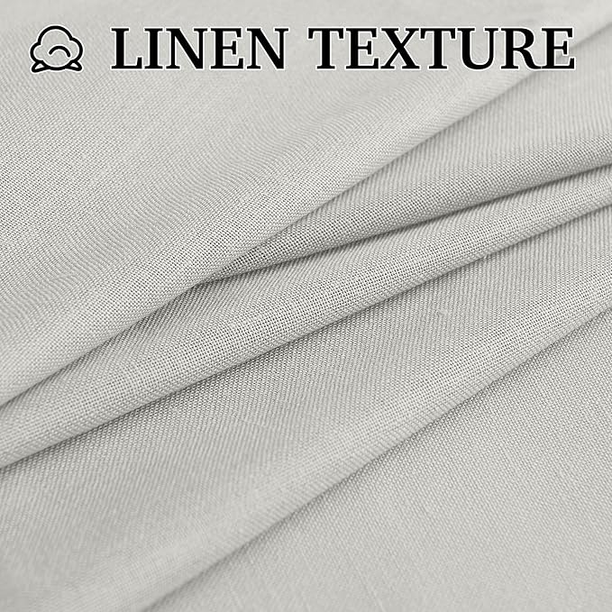 RYB HOME Nursery Soft Linen Sheer Curtains - Image 5