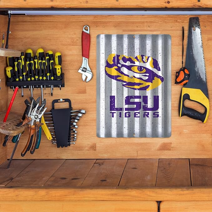 Rico Industries NCAA 12" X 16" Tin Metal Roof Sign