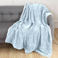 Elegant Comfort Reversible, Solid Sherpa Throw Blanket, All-Season Blanket- Super Soft, Cozy and Plush- Decorative Throw, Perfect for Lounging, 50 x 60 inches, Sherpa Throw Aqua