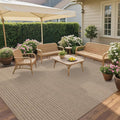 Easy Jute Rug for Pet Homes: 8x10 Outdoor Rug - Swirl Curved Pattern | Washable Design Cuts Your Cleaning Time by 75% and Maintain Shape and Texture after 50 Washes