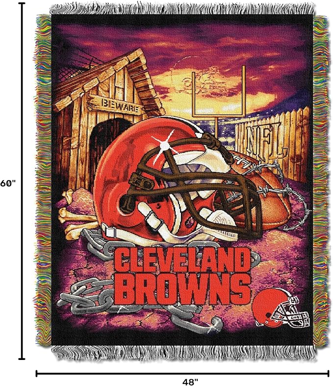 Northwest NFL Woven Tapestry Wall Hanging, 48 x 60 Inches, Officially Licensed, Decorative Fringes