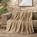 Lucky Brand Solid Plush 50"x70" Throw Blanket, Doe Brown - Soft, Cozy, and Timeless Comfort