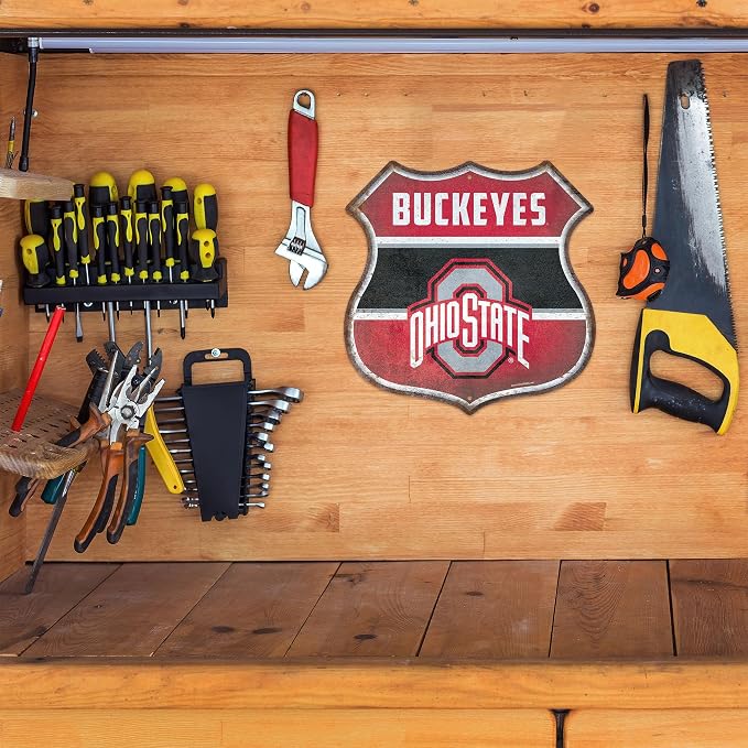 Rico Industries NCAA Rustic 11.5" Metal Route Sign Home Décor/Dorm Room