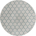 Unique Loom Outdoor Trellis Collection Area Rug - Trellis (Round 10' 8" x 10' 8", Gray/ Ivory)
