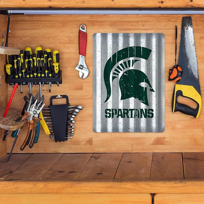 Rico Industries NCAA 12" X 16" Tin Metal Roof Sign