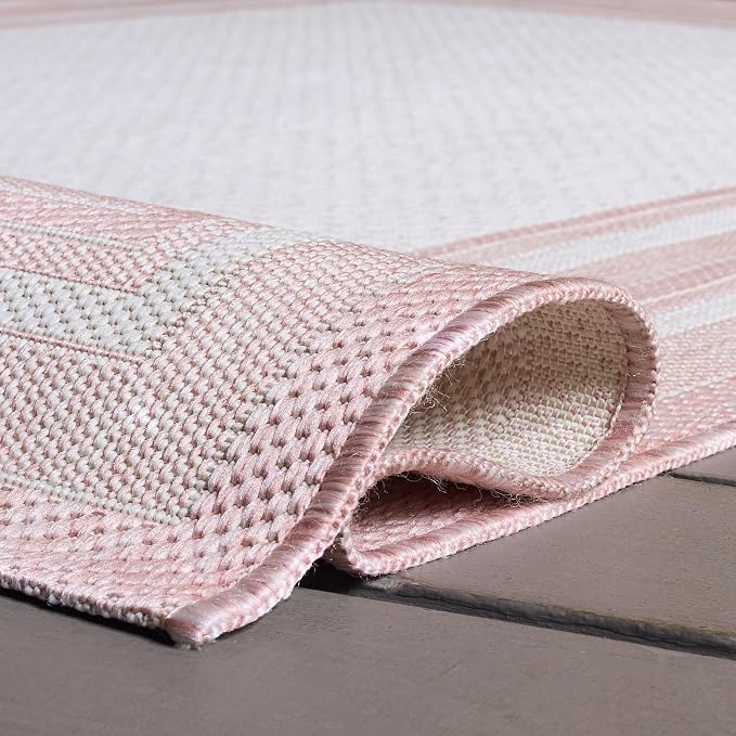 SAFAVIEH Courtyard Accent Rug 2'0"x3', Ivory & Pink CY8475-56212