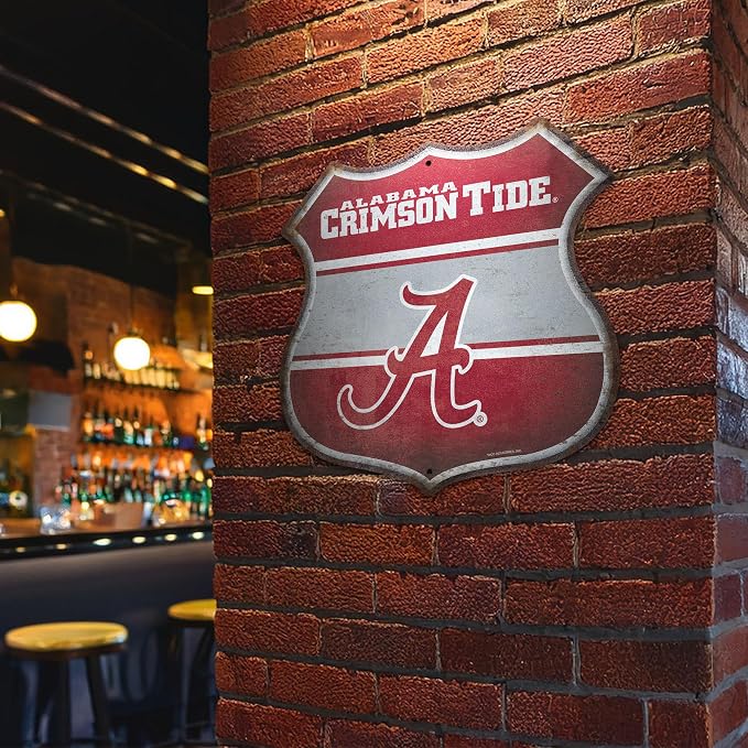 Rico Industries NCAA Rustic 11.5" Metal Route Sign Home Décor/Dorm Room