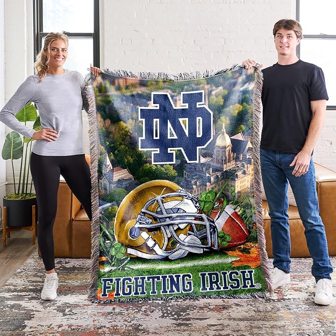 Officially Licensed NCAA "Home Field Advantage" Woven Tapestry Throw Blanket, 48" x 60", Multi Color