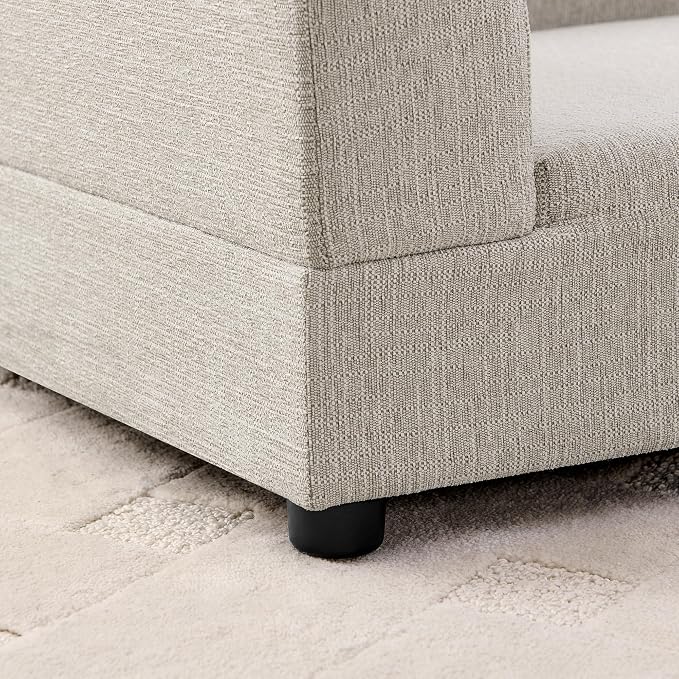 Oversized Dog Sofa Couch for Medium and Large Dogs with Backrest and Armrest, 56.5" Memory Foam Dog Sofa Bed, Modern Elevated Pet Couch Bed with Legs, Beige