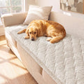 H.VERSAILTEX Chenille Couch Cover for Dogs Washable Soft Chair Armchair Covers Sectional Sofa Cover Heather Blending Non-Slip Thick Couch Furniture Protector Pet Bed Covers(Heathered Ivory, 28"x 47")