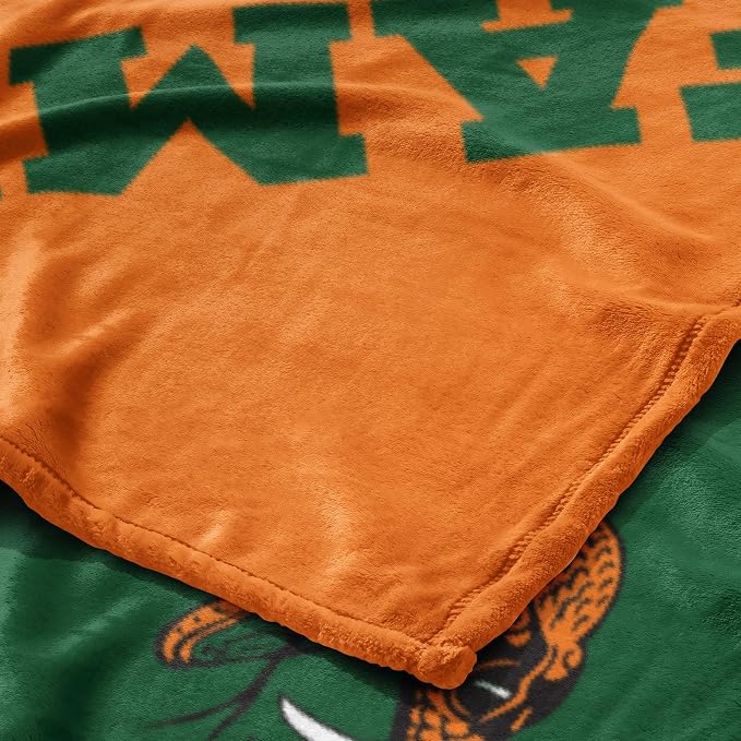 Northwest NCAA Silk Touch Throw Blanket, Ultra Soft Plush Polyester, Lightweight Warm Decorative Fan Gift, 46 x 60 in