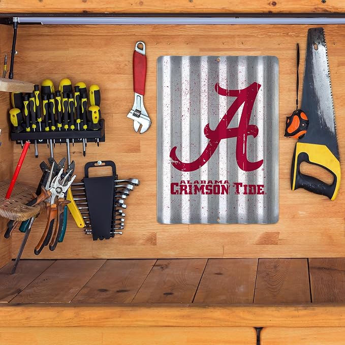 Rico Industries NCAA 12" X 16" Tin Metal Roof Sign
