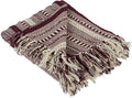 DII Braided Striped Decorative Throw Blanket, 50x60, BlackBerry