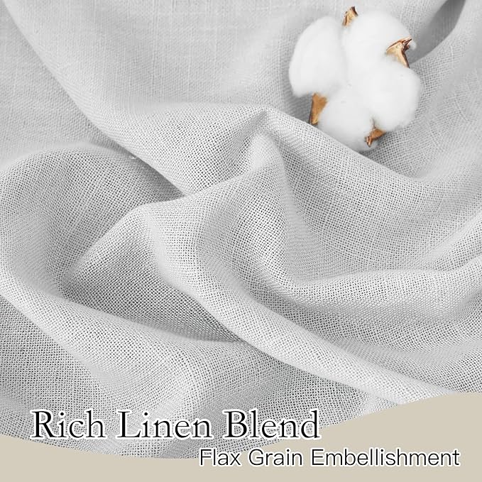 RYB HOME Linen Sheer Curtains - Image 2