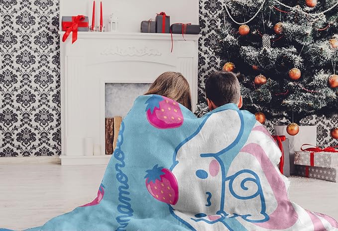 Northwest Cinnamoroll Micro Raschel Throw Blanket, 46" x 60", Strawberry Bun