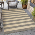 OJIA Indoor Outdoor Rugs 4'x6', Washable Outdoor Patio Rug Tan Camping Rug | Front Porch Rug Cotton Woven Outdoor Mat Entryway Rugs Indoor Area Rugs Floor Mat for Backyard/Kitchen/Bedroom/Living Room