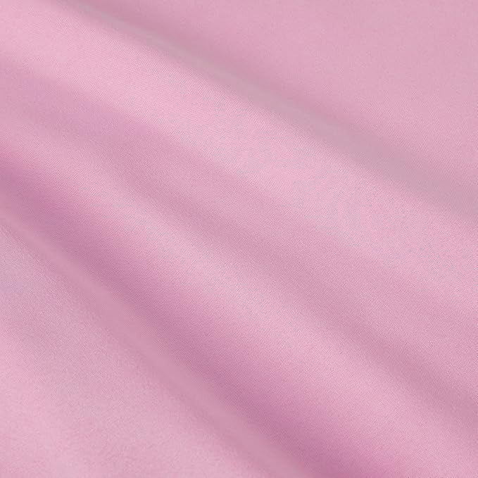Amazon Basics 3-Piece Soft Microfiber Kid's Comforter and Pillow Sham Set, Full/Queen, Light Pink, Solid