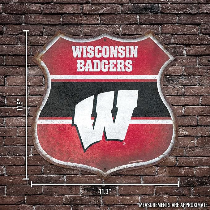 Rico Industries NCAA Rustic 11.5" Metal Route Sign Home Décor/Dorm Room